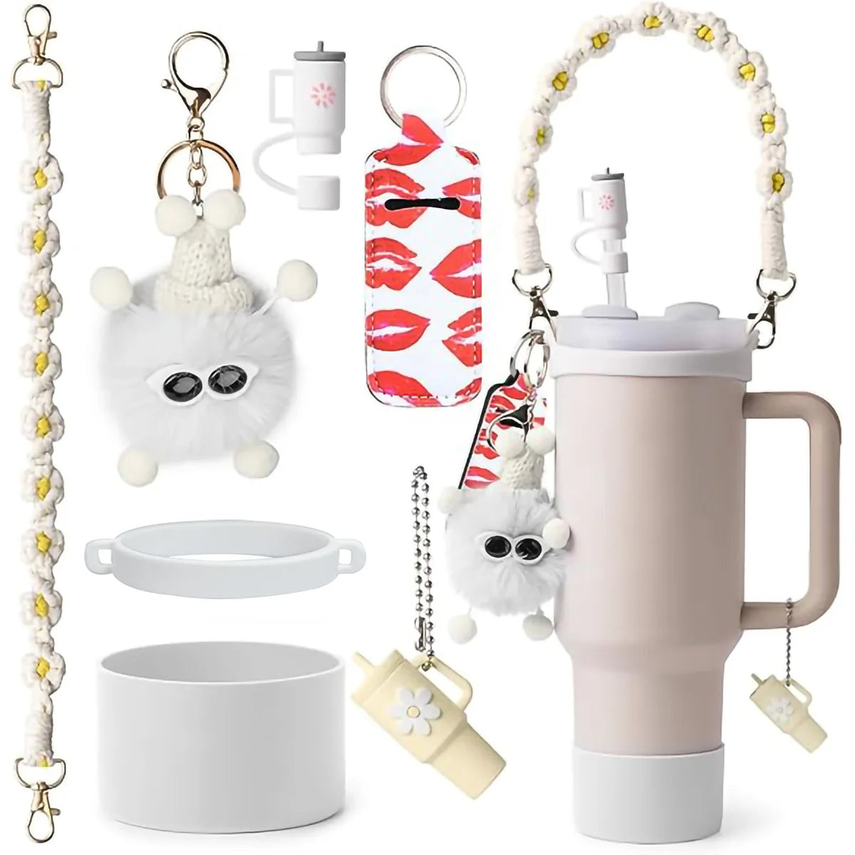 Cute Tumbler Accessory Set