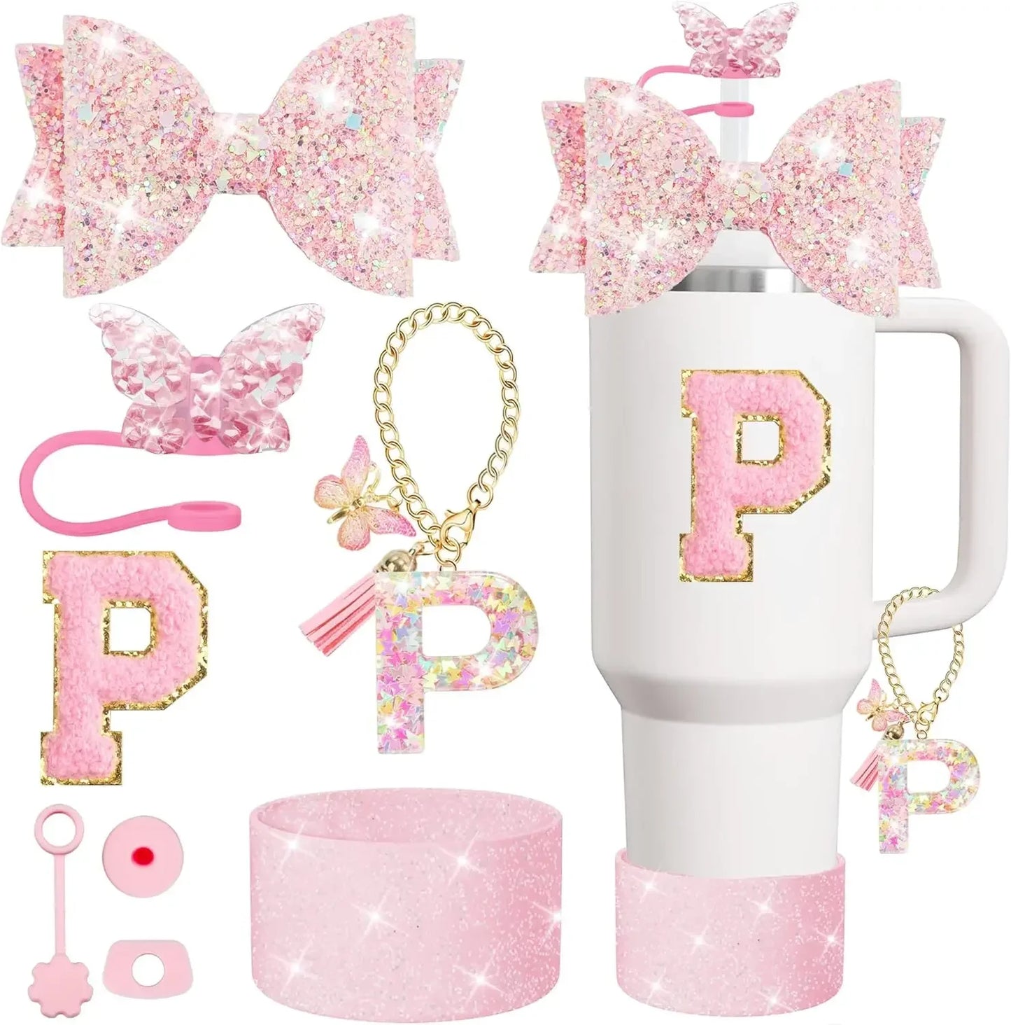 Tumbler Accessory Set with Initials