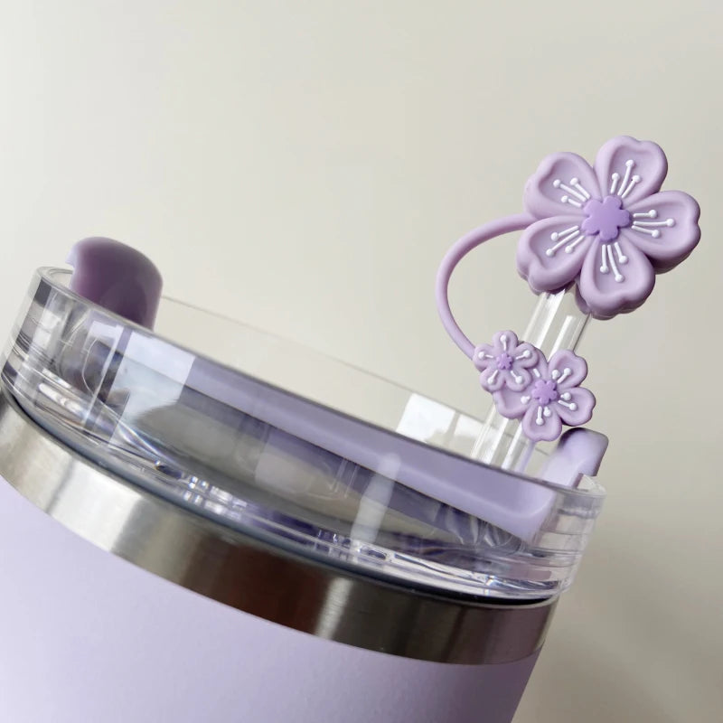 Cute Flower Straw Cover