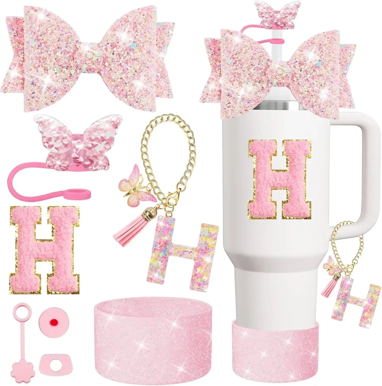 Tumbler Accessory Set with Initials