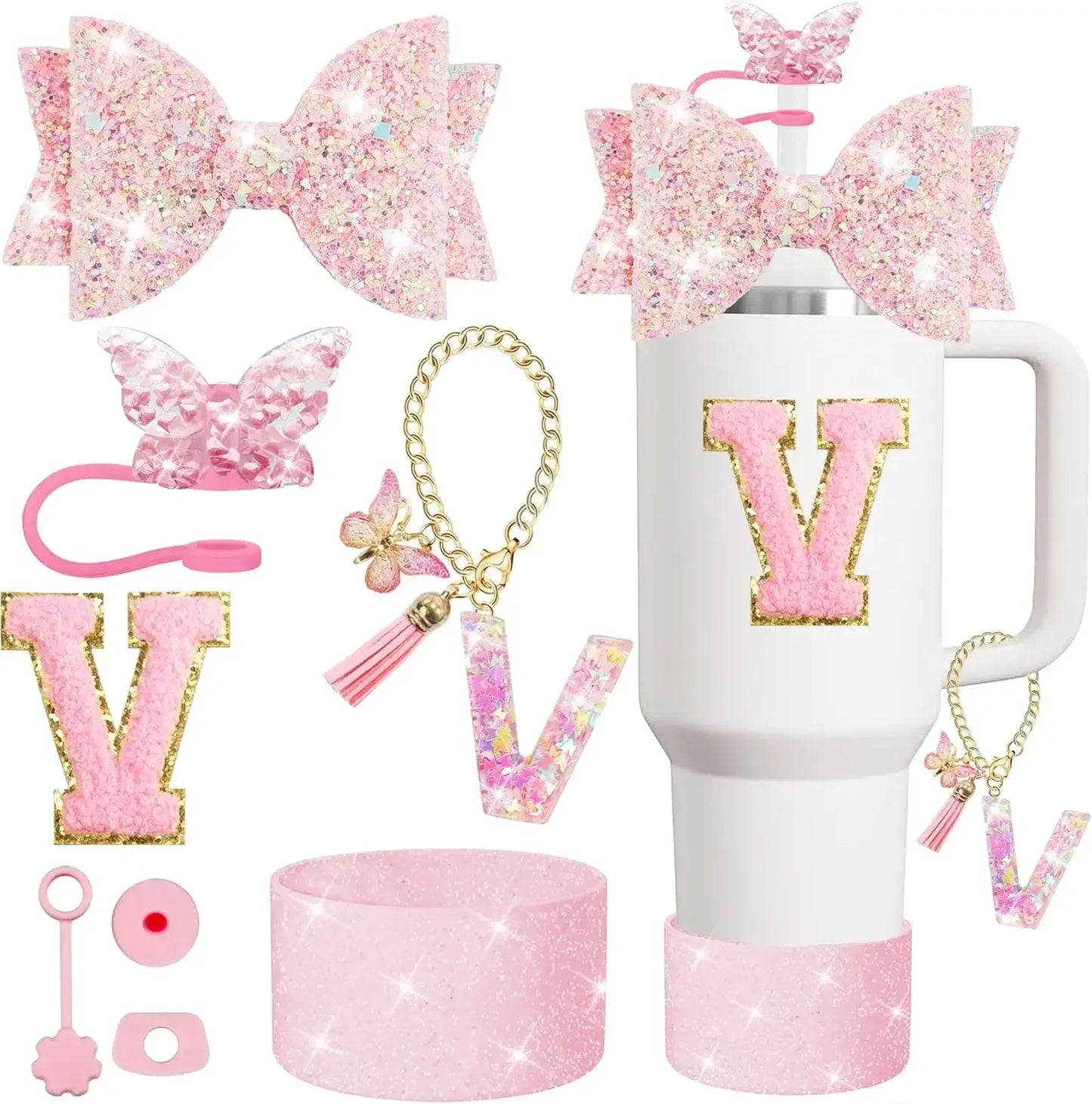 Tumbler Accessory Set with Initials