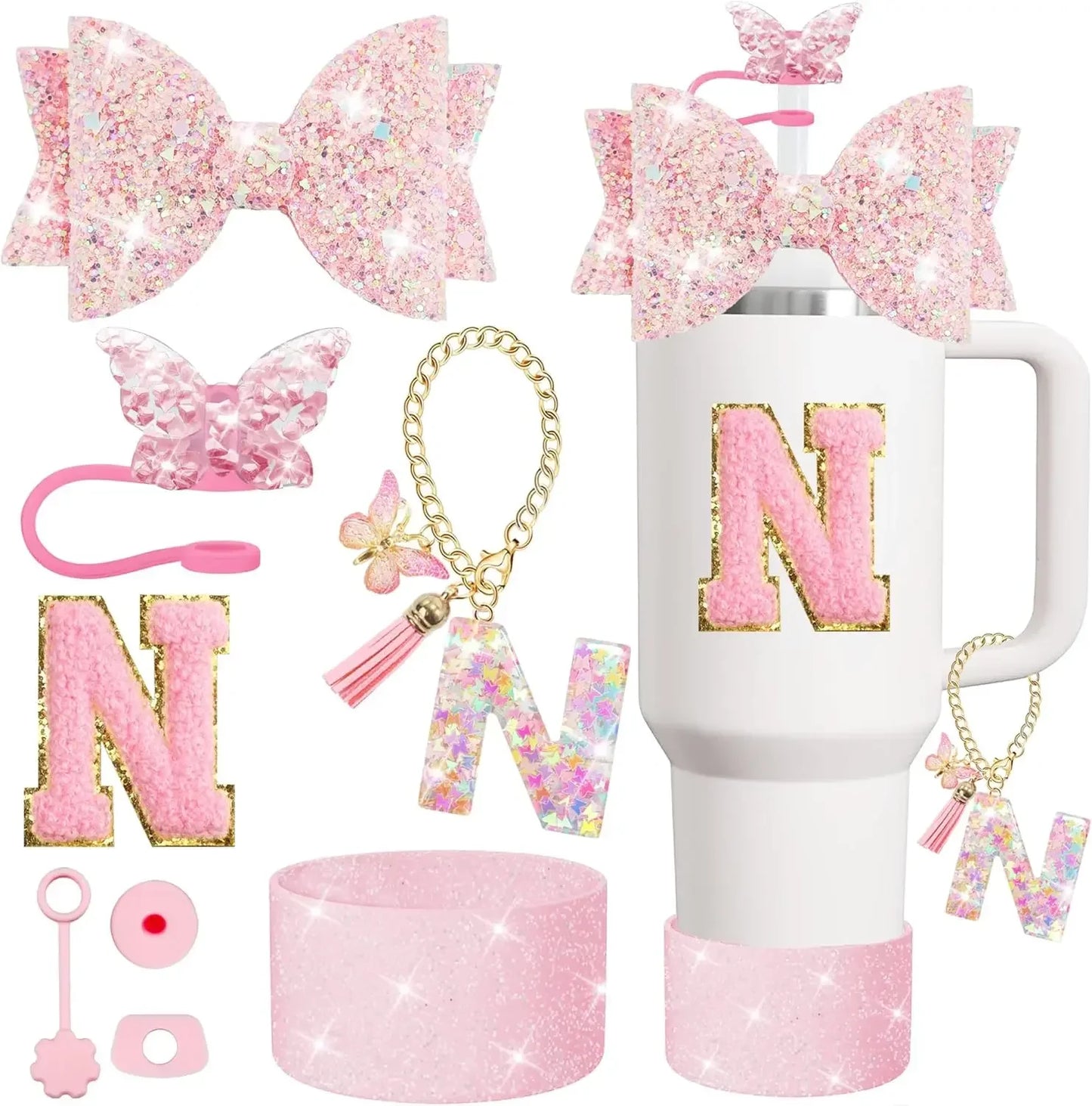 Tumbler Accessory Set with Initials