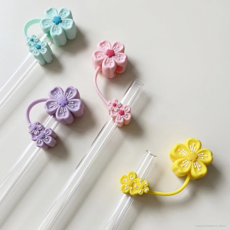 Cute Flower Straw Cover