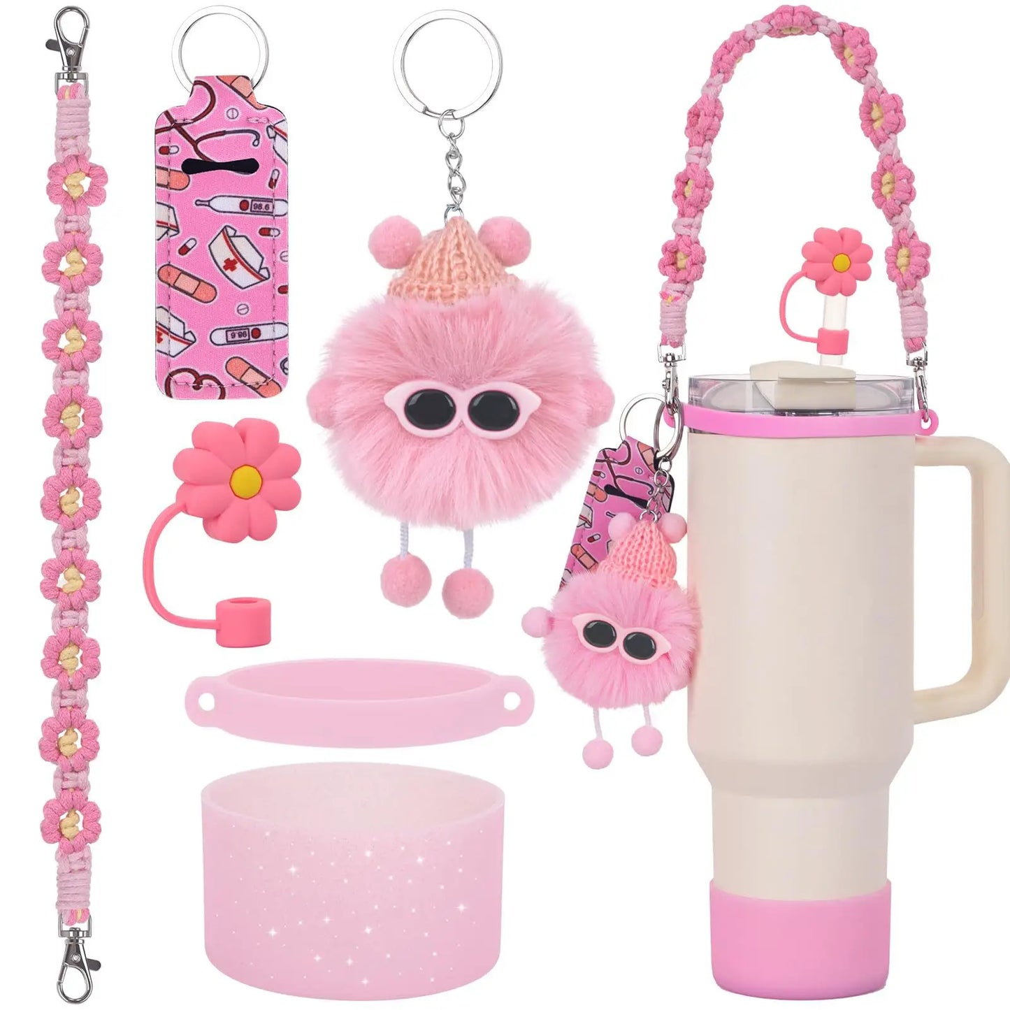 Cute Tumbler Accessory Set