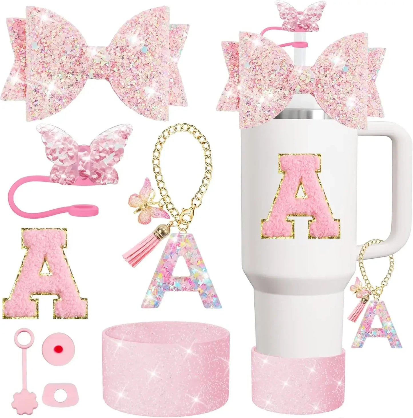 Tumbler Accessory Set with Initials