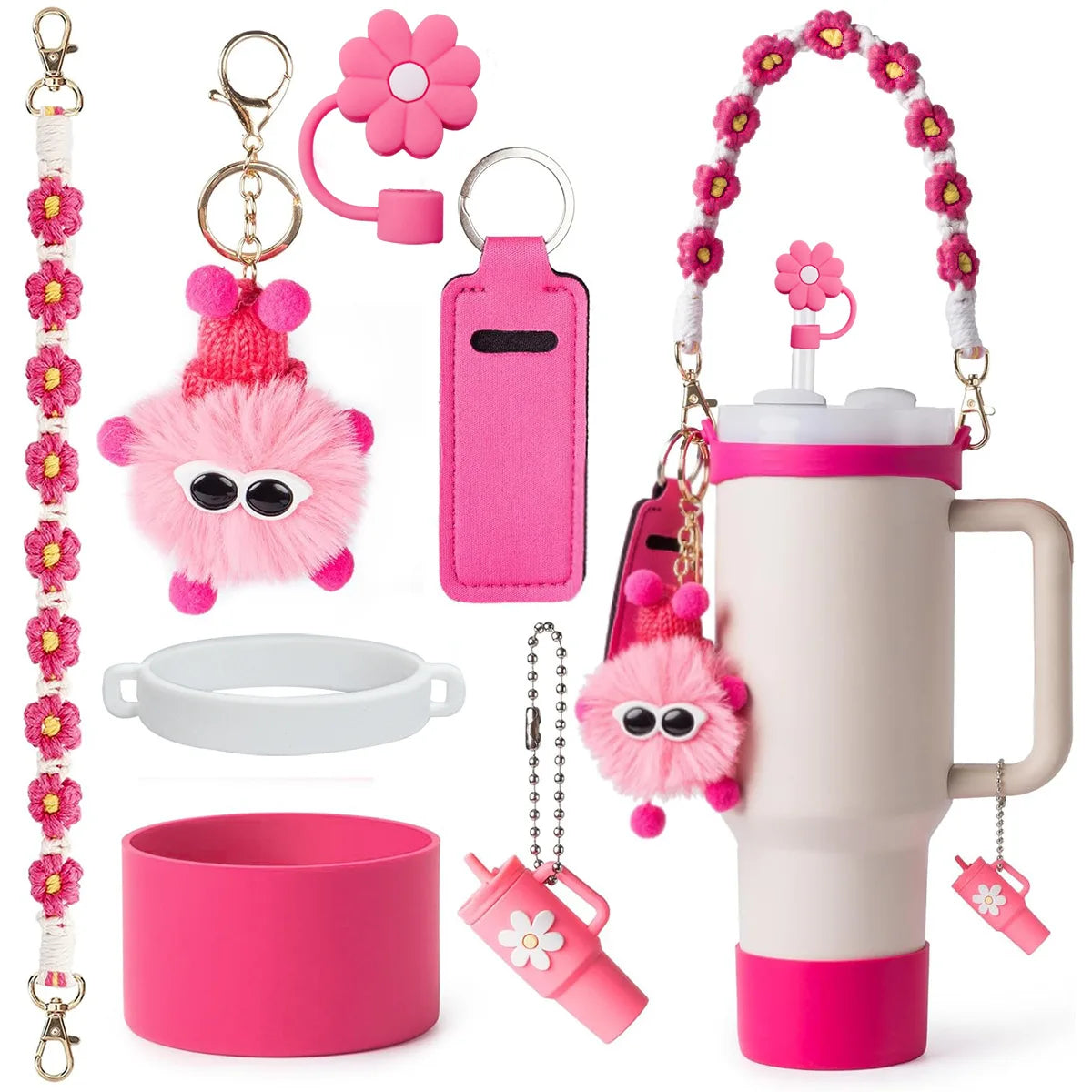 Cute Tumbler Accessory Set