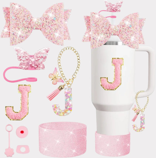 Tumbler Accessory Set with Initials